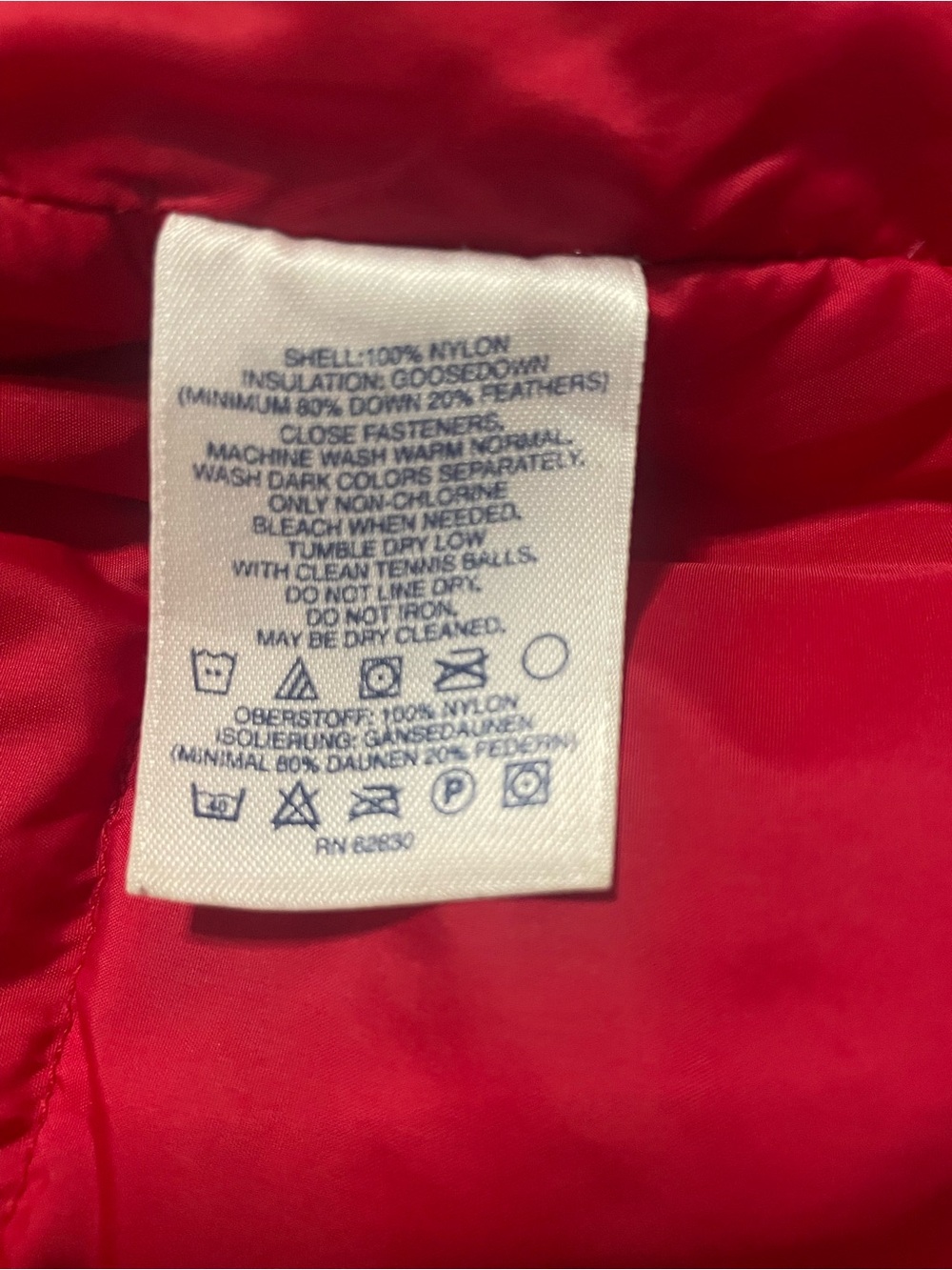 Lands' End Red Quilted Puffer Vest - Picture 3 of 4